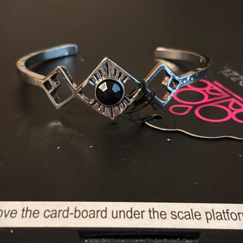 Silver Geometric Cuff Bracelet